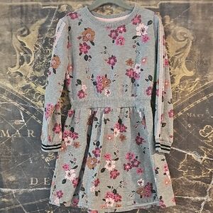 Epic Threads Pink and Green Long Sleeve Crew Neck Dress